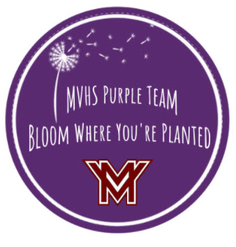 MVHS Purple Team Logo - "Bloom Where You're Planted"