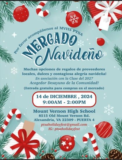 Holiday market Flyer in Spanish