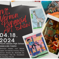 Image of the MVHS Pyramid Art Show Flyer logo